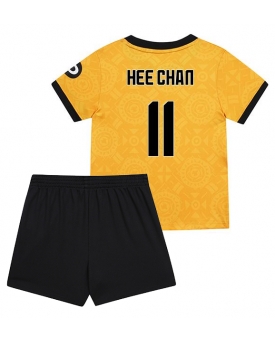 Billige Fotballdrakt Wolves Hee-chan Hwang #11 Replika Hjemmedraktsett Barn 2025-26 Kortermet (med bukser)